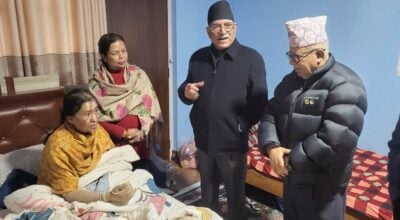 रविलक्ष्मी भेट्न डल्लु पुगे प्रचण्ड र माधव