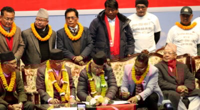 नेपाली कम्युनिष्ट पार्टी र राष्ट्रिय मुक्ति पार्टी नेपालबीच पार्टी समायोजन सम्पन्न