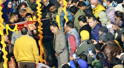 पत्रकार सिटौलाको अन्तिम बिदाइ, कुलमानदेखि बालेनसम्म पुगे (तस्बिरहरू)