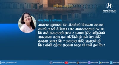 महाभारतको अर्जुन बनेर अदालतले न्यायको रक्षा गर्न सक्दैन ?