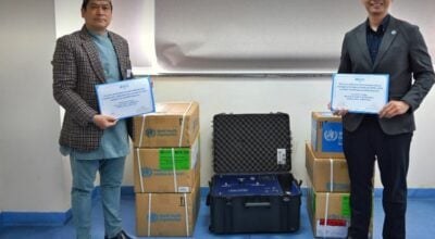 डब्लुएचओद्वारा नेपाललाई दुई मेडिकल ग्यास एनालाइजर हस्तान्तरण