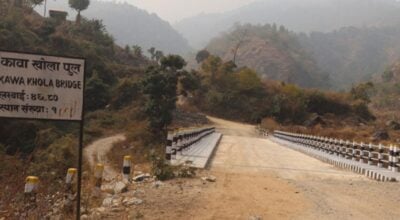 कावा खोला मा पक्की पुल निर्माण