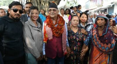 एमाले अध्यक्ष ओली आज झापाका ११ कार्यक्रममा सहभागी हुँदै