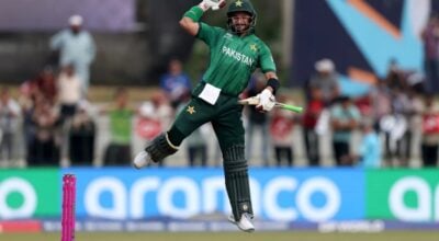 साहिबजादा फरहानको विस्फोटक ब्याटिङमा पाकिस्तानले नामीबियालाई दियो २०० रनको चुनौती