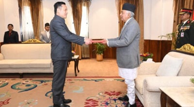 चीनसहित पाँच देशका राजदूतले राष्ट्रपतिलाई बुझाए ओहोदाको प्रमाणपत्र