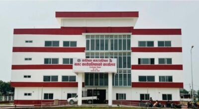 चारपटक म्याथ थपेर कालिकाको प्रशासकीय भवन सम्पन्न : निर्माण कम्पनीलाई एक करोड १६ लाख जरिवाना