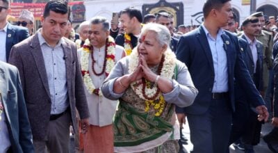 प्रधानमन्त्री कार्कीले पशुपतिनाथको दर्शनसहित गरिन् रुद्राभिषेक पूजा