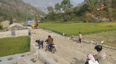 हाँडेभिर-बगरफाँट-भकिम्ली सडक स्तरोन्नति गरिँदै