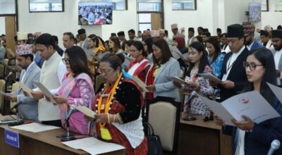 त्रिसठ्ठीभन्दा बढी सांसदले लिए मातृभाषामा शपथ
