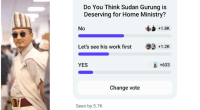 भिक्टरले चलाए सुधन गुरुङ गृहमन्त्रीको लागि लायक छन् भन्ने पोल