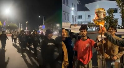 एमाले युवाहरूले पार्टी कार्यलय अगाडि जलाए महासचिव पोखरेलको पुत्ला