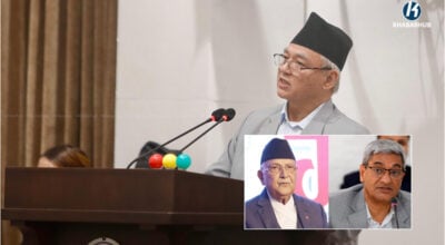 एमालेले ओली-लेखकको मुद्दा उठाउँदा कांग्रेस र अन्य प्रतिपक्षी मौन