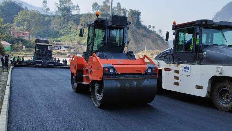 मुग्लिन–मलेखु सडक : ११ किलोमिटर कालोपत्र पूरा