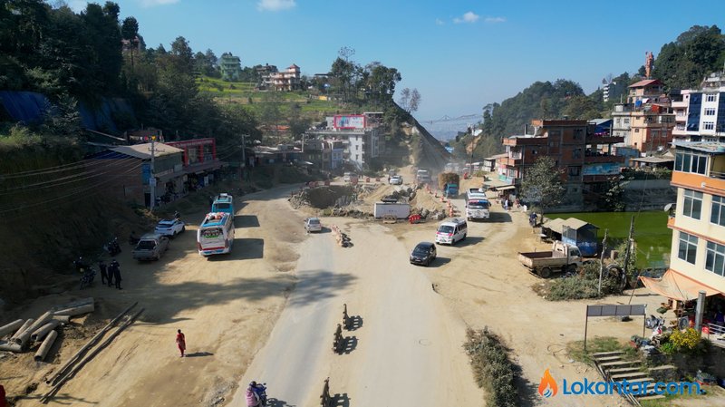 विदेशको झल्को दिनेगरि बन्दैछ सूर्यविनायक–धुलिखेल सडक [ड्रोन भिडियो]