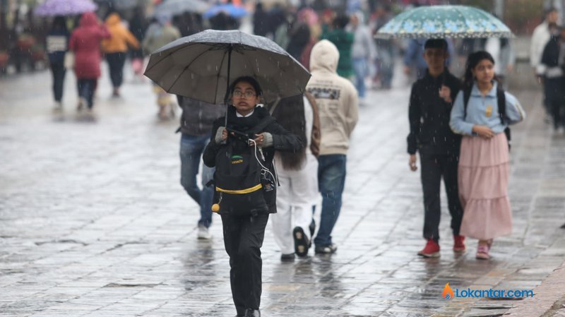 काठमाडौँ उपत्यकासहित देशका धेरै ठाउँमा हुरीबतास, चट्याङ र वर्षा