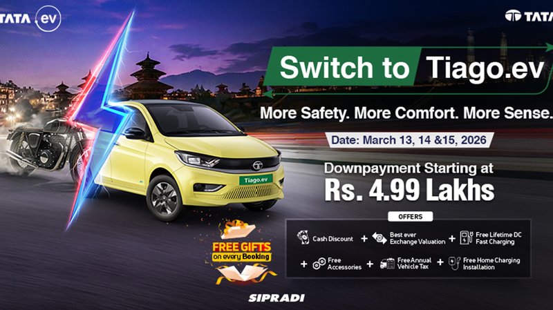 बाइक-स्कुटर साटेर टियागो ईभी चढ्ने मौका, टाटा मोटर्सको ‘स्विच टु टियागो ईभी’ एक्सचेन्ज क्याम्प