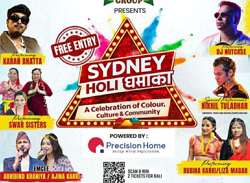 सिड्नीमा होली धमाका हुँदै