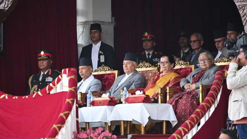 राष्ट्रपति, उपराष्ट्रपति र प्रधानमन्त्रीले गरे घोडेजात्रा अवलोकन