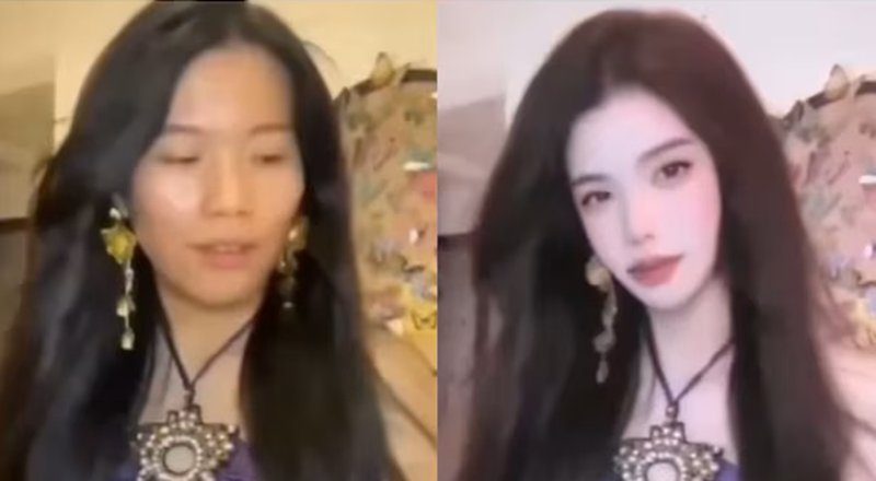 जब लाइभमा 'कन्टेन्ट क्रिएटर'को अनुहारबाट अचानक फिल्टर हट्यो