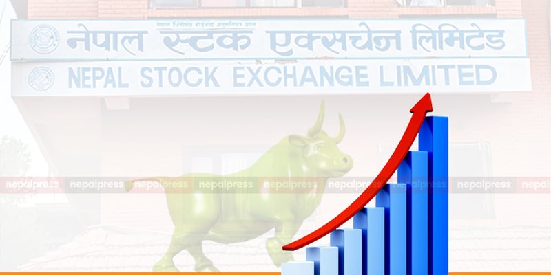 दोहोरो अङ्कले बढ्यो सेयर बजार, १४ अर्ब ५५ करोड बढी काराेबार