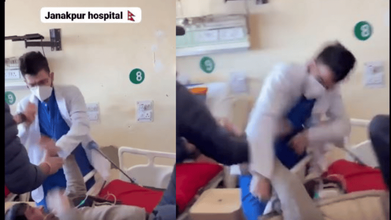 डाक्टर र बिरामीबीच कुटाकुट भन्दै भाइरल भिडिओ जनकपुरको नभएको प्रहरीको भनाइ