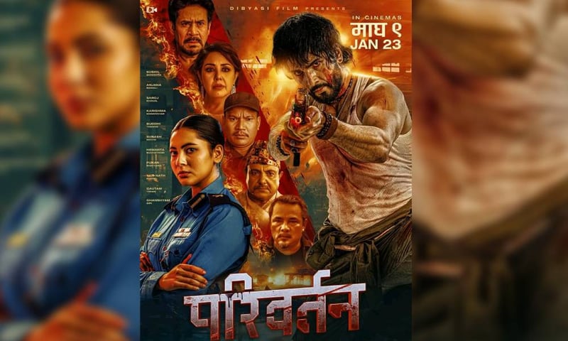 भोलिबाट प्रदर्शनमा आउन लागेको चलचित्र ‘परिवर्तन’ ले देशभर कति पायो शो ?