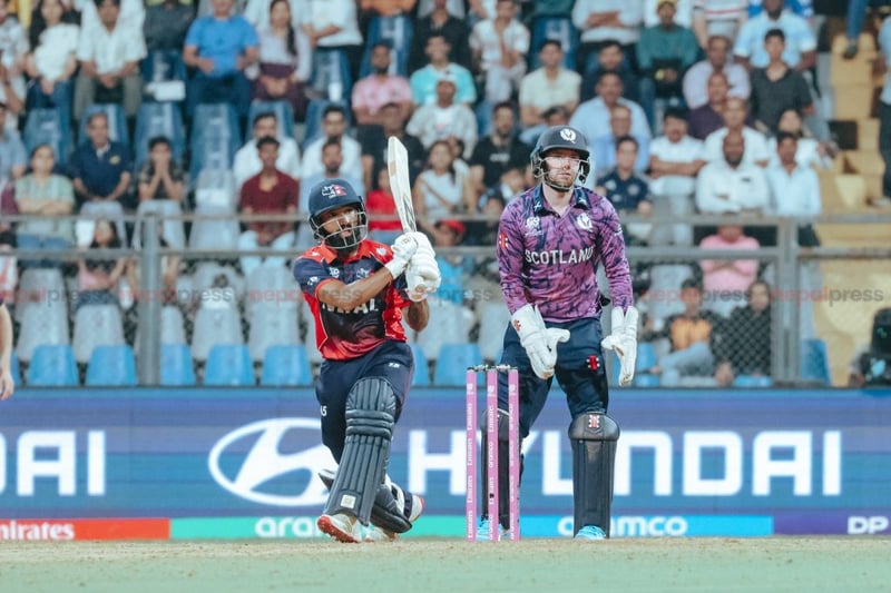 दिपेन्द्रको अर्धशतकमा स्कटल्यान्डमाथि नेपालको रोमाञ्चक जित