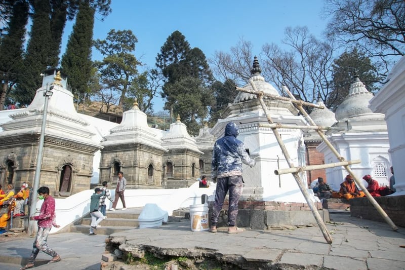 पशुपति क्षेत्र सिँगारिँदै : वनकालीदेखि मृगस्थलीसम्म रंगरोगन