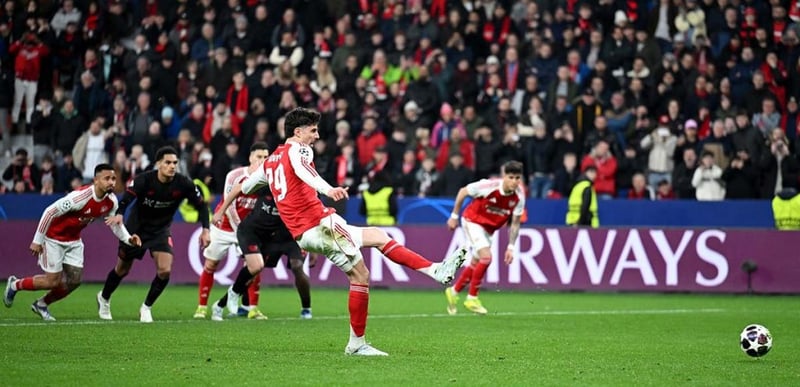 अन्तिम समयमा हाभर्ट्जको गोलले आर्सनललाई राहत, लेभरकुसेनसँग बराबरी