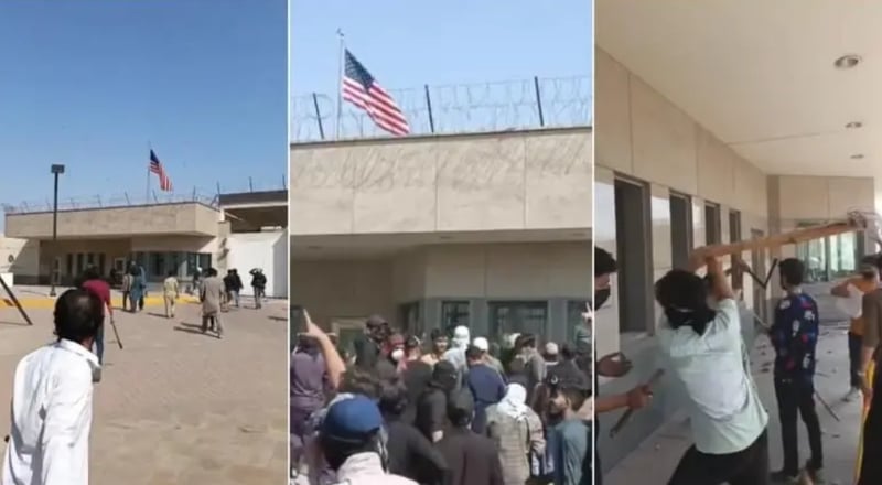 पाकिस्तानमा अमेरिकी दूतावासमा तोडफोड, सुरक्षाकर्मीले गोलीबाट ६ जनाको मृत्यु