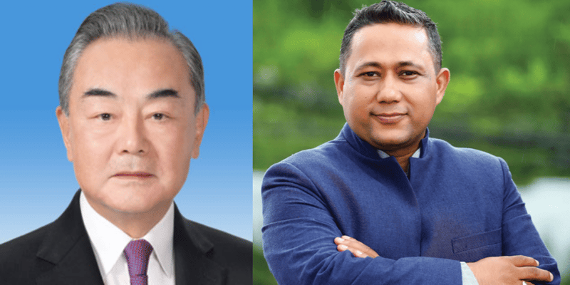 चिनियाँ परराष्ट्रमन्त्रीद्वारा मन्त्री खनाललाई बधाई, सहकार्य गर्न तयार