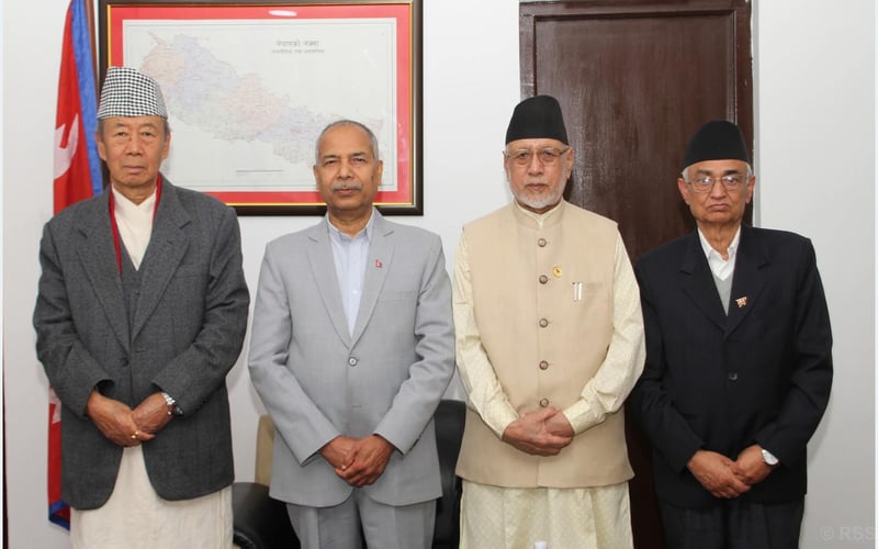 उपराष्ट्रपति यादवसँग प्रदेश प्रमुखहरूको सामुहिक भेट