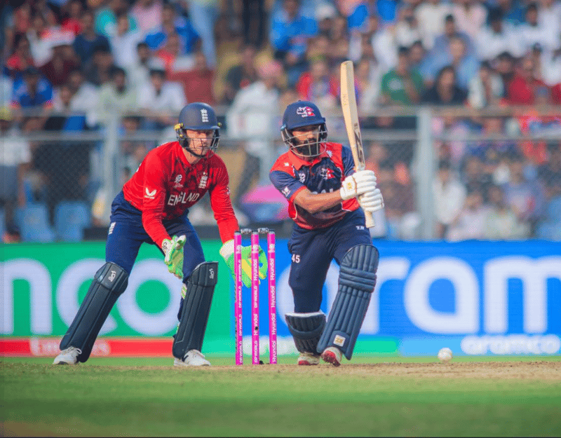 आइसीसी टी–२० विश्वकप : नेपाल इंग्ल्याण्डसँग ४ रनले पराजित