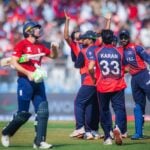 आइसिसी टी–२० विश्वकप क्रिकेट : इंग्ल्यान्डले नेपाललाई दियो १८५ रनको लक्ष्य