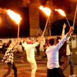 पेट्रोलियम पदार्थको मूल्य वृद्धिविरुद्ध संयुक्त विद्यार्थी संगठनद्वारा काठमाडौंमा राँके जुलुस