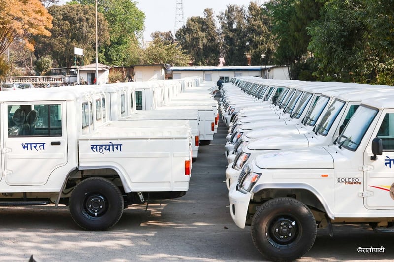 India Provides Nepal with 220 Vehicles for Upcoming Elections