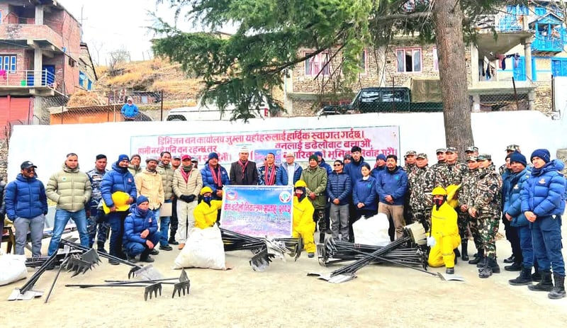 Jumla Forest Office Equips Security Forces for Wildfire Control and Disaster Management