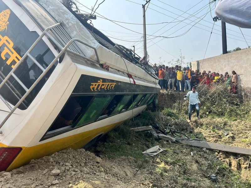 Passenger Bus Crashes Near Power House in Rautahat, No Serious Injuries Reported