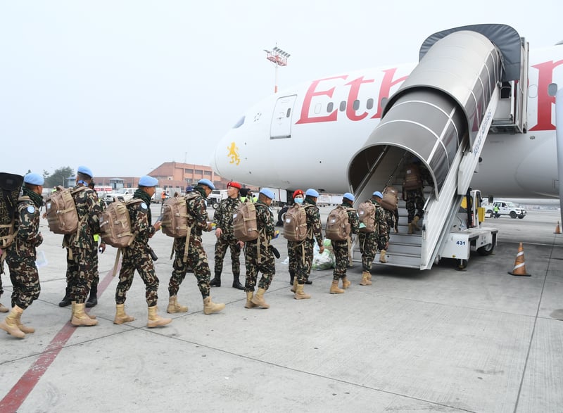 Nepali Peacekeepers Rotate in South Sudan Under UN Mandate