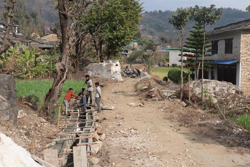 Paving Project Begins on Beni-Pulachaur Road in Myagdi