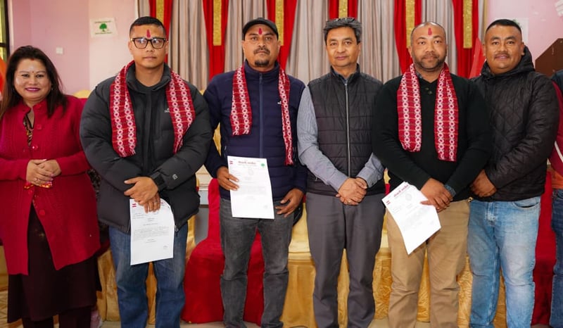 Three Ward Members Elected from CPN-UML Defect to Nepali Congress in Lalitpur