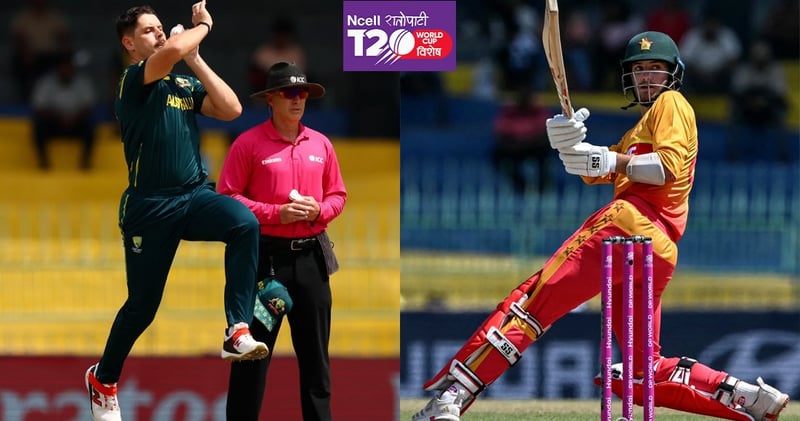 Zimbabwe Sets 170-Run Target for Australia in T20 World Cup Clash