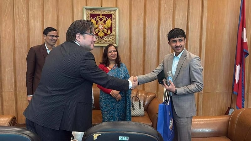 Russian Embassy Honors Nepali Teen for Anti-Corruption Poster in International Competition