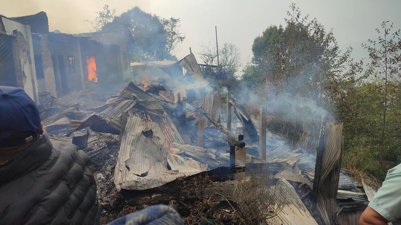 Massive Fire Destroys Homes in Ilam, Nepal