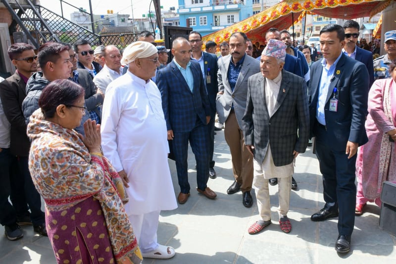 President Paudel Offers Condolences to Former PM Oli on Father's Passing