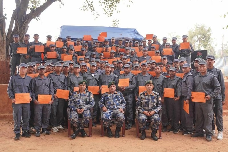 Armed Police Force Bids Farewell to Recruited Election Police Personnel