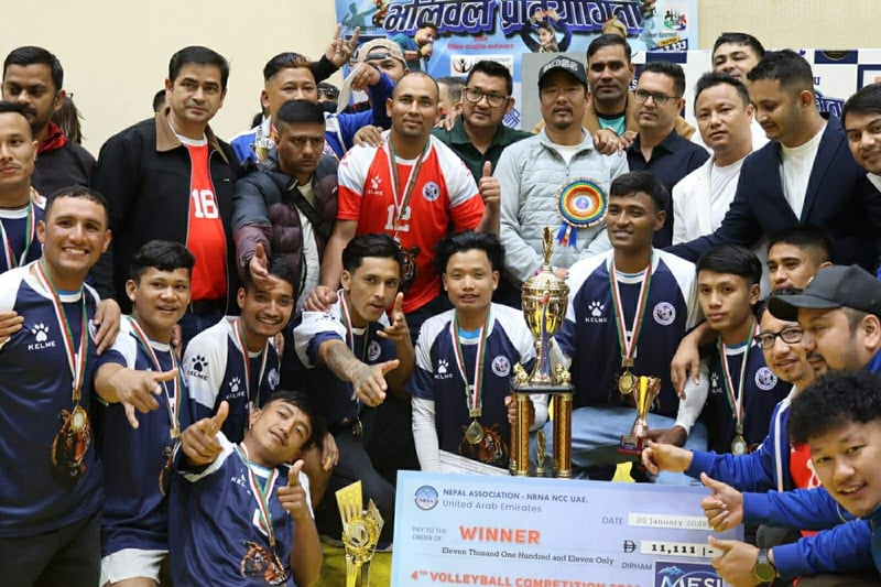 NRNA UAE Concludes Fourth Volleyball Tournament Aimed at Engaging Nepali Community