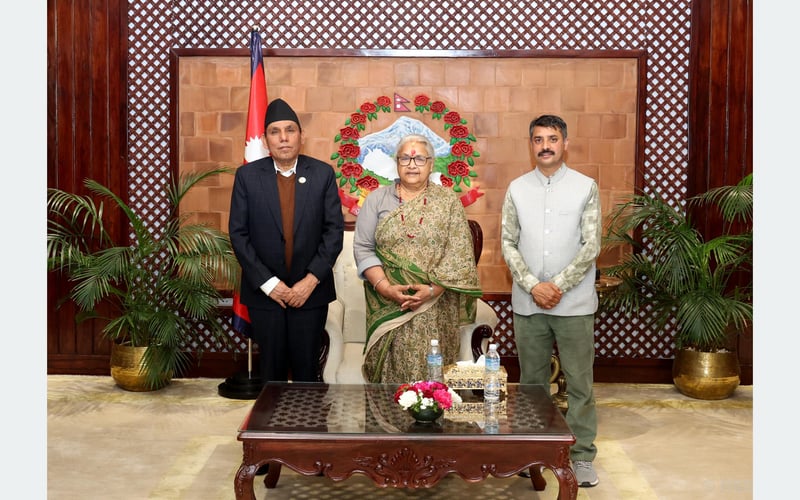 Prime Minister Koirala Holds Courtesy Meeting with National Assembly Chairman Dahal