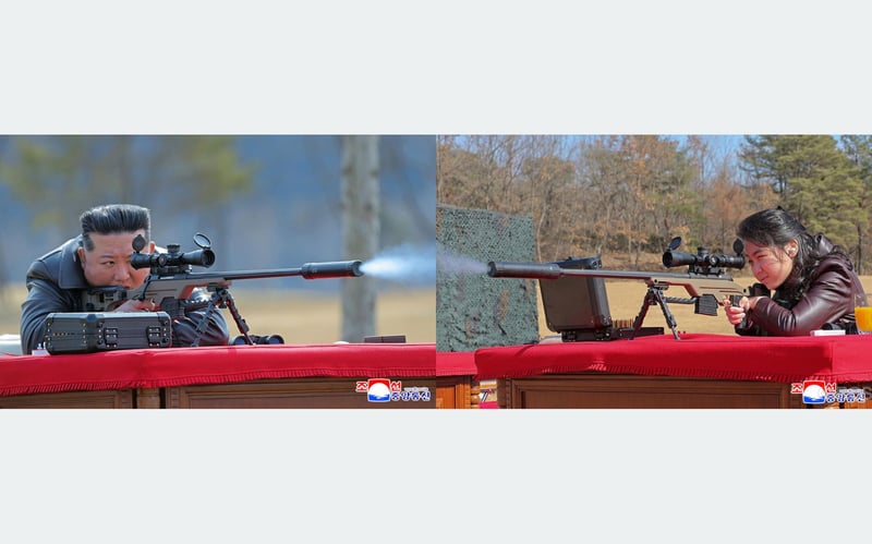 Kim Jong Un Gifts New Sniper Rifles to Officials After Party Congress; Daughter's Appearance Fuels Succession Speculation