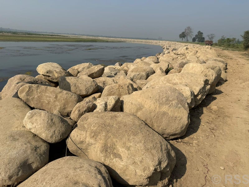 Embankment Built on Mohana River in Kailali's Tikapur to Curb Erosion, Bringing Relief to Residents